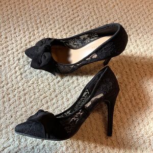 Lauren Conrad Black Bow Heels